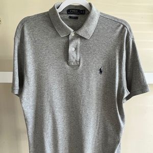 Polo Ralph Lauren Men's Polo Shirt M Medium Grey Gray Navy
